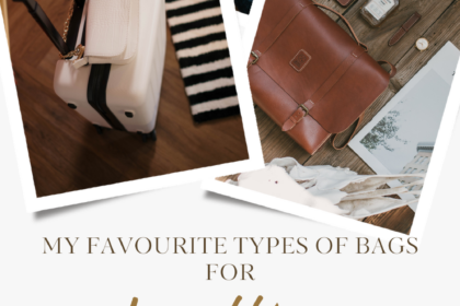 Image showing best types of bags for travelling such as carry-on luggage and cross-body purses.