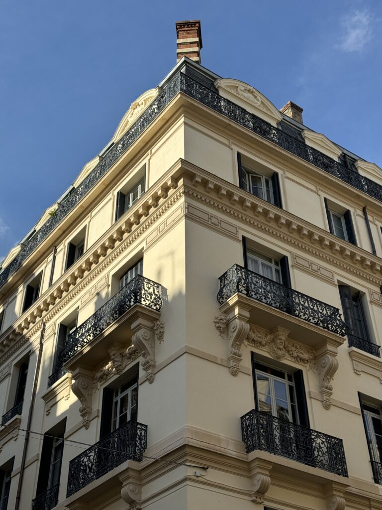 upclose view of building for its architectural design